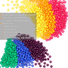 GMMA Colorful Pony Beads Bulk for Friendship Bracelets 1000 Pcs Beads for Jewelry Making 6x9 mm Opaque Plastic Beads for Hair DIY Bracelets Necklaces Jewelry Accessories Costume Home Decoration