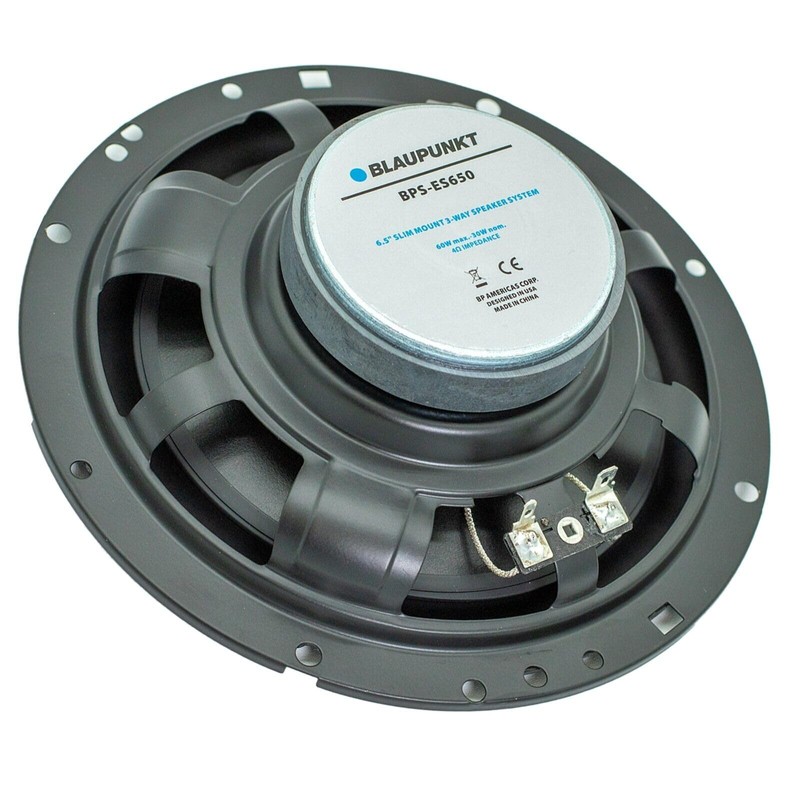 BLAUPUNKT BPS-ES650 6.5" 3-Way Slim Car Speaker 120W with Grilles