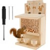 Wooden Squirrel Feeder Large Squirrel House for Outside Garden Tree,