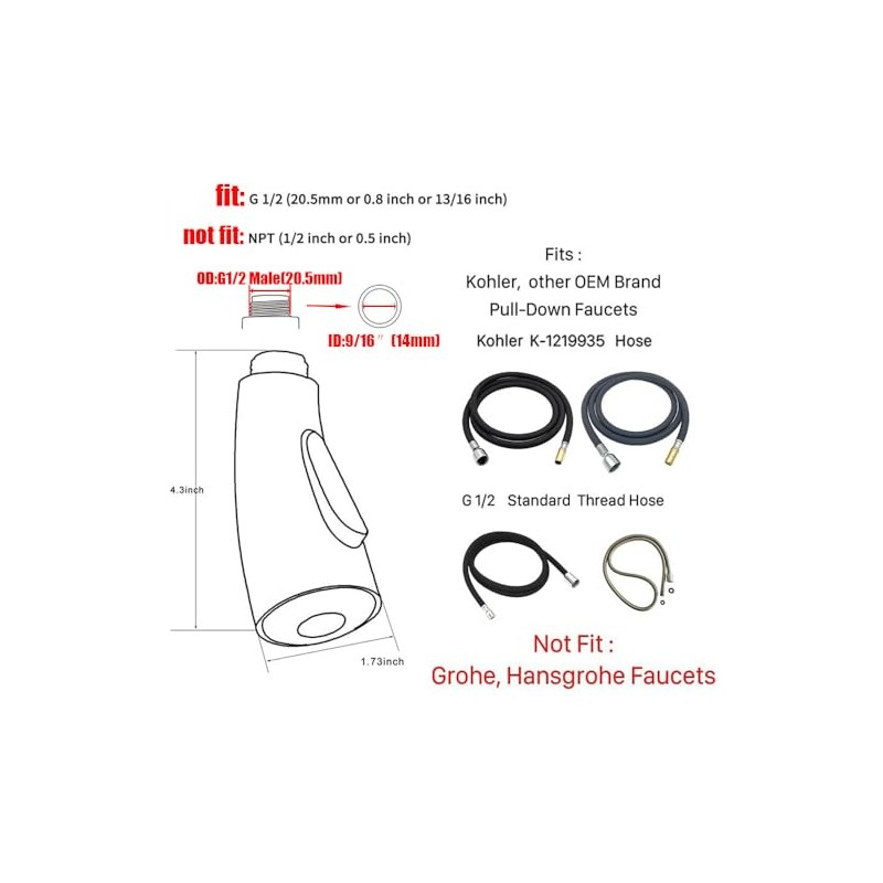 Kitchen Sink Faucet Pull-Out Spray Head Replacement Part,Kitchen Sink Sprayer