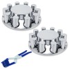 New ABS Plastic Chromed Hubcaps Front and Rear Wheel Axle