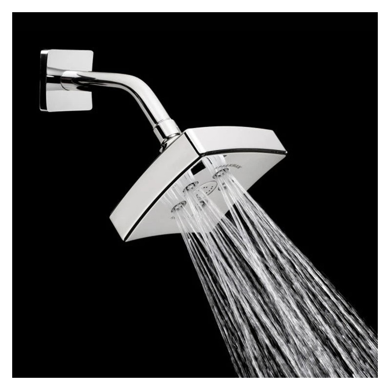Speakman Kubos 6in 3-Function Shower Head, Anystream Technology, Brushed