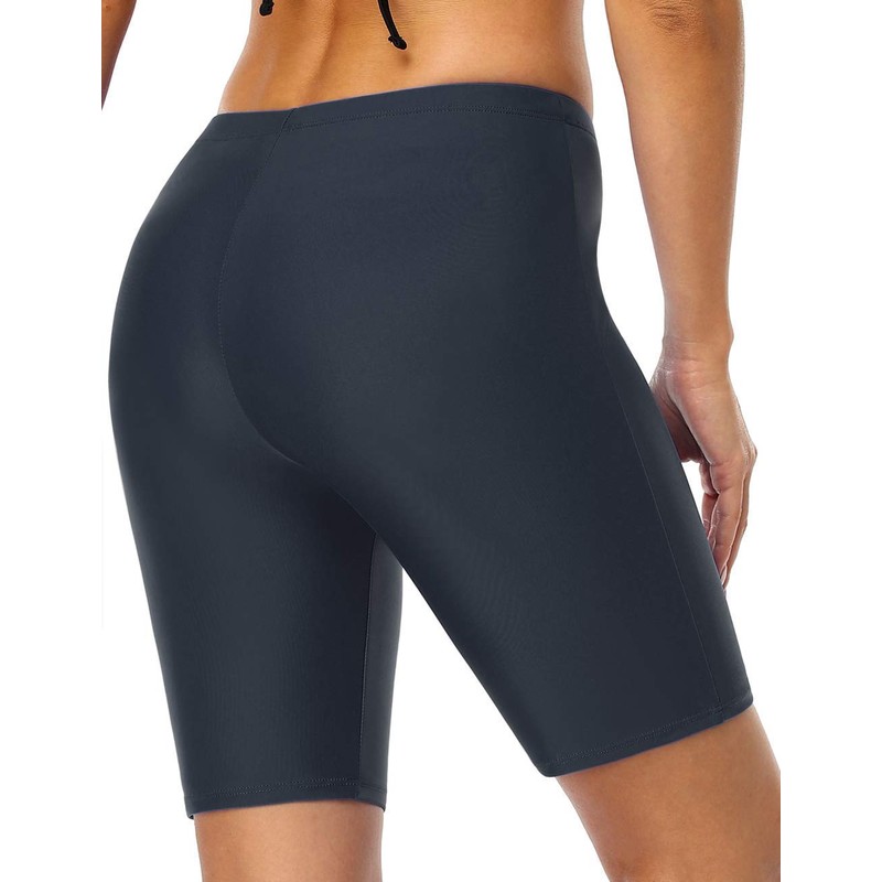 Mycoco Pantalones cortos de natación largos para mujer, UPF 50+,