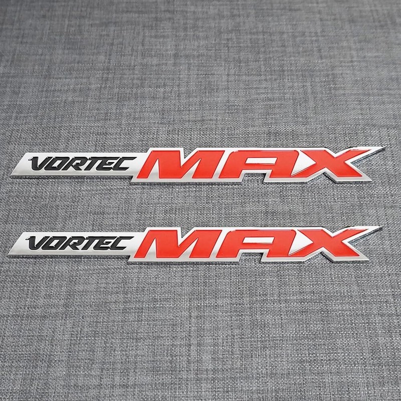 2Pcs Vortec Max High Output Emblems Door Badges Decal Nameplate