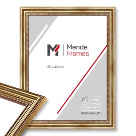 Mende Frames Antique Picture Frame, 15 x 20 cm, Colour: Gold, Wooden Picture Frame, Photo Frame, Golden Baroque Picture Frame, Made in Germany, V450