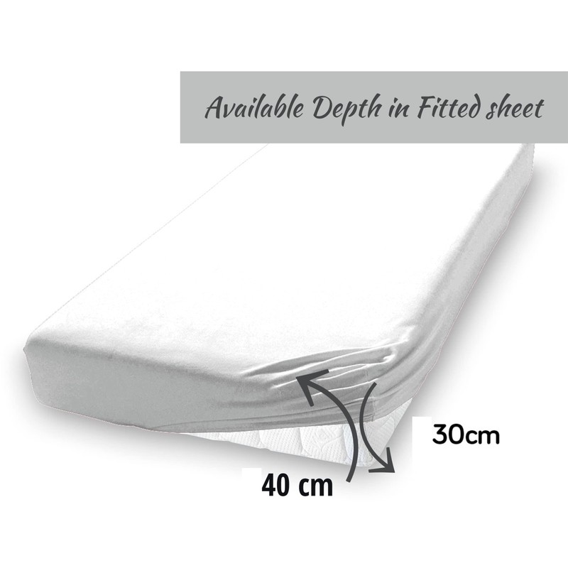 Home In Style 4U Brushed Microfiber Double Fitted Sheet -Deep