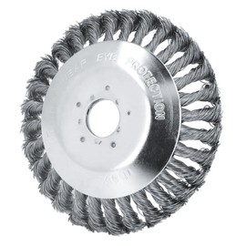 Steel Wire Rotary Weed Brush Cutter Trimmer Head Weed Eater Cutter Blade with Universal Adapter Kits for Stihl Husqvarna String Trimmer Gardening Lawnmower Moss Grass Rust Removal etc