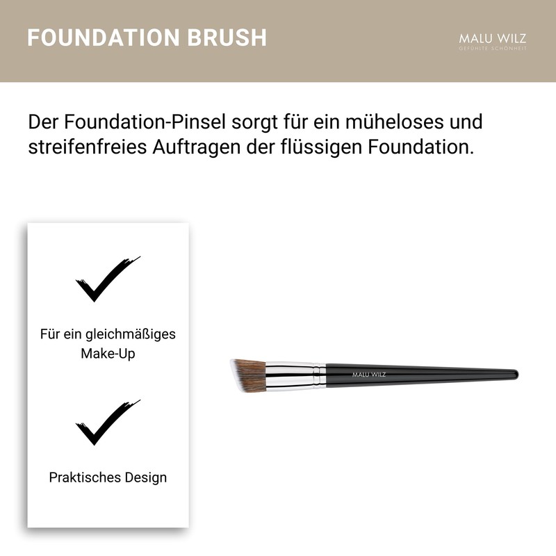 Malu Wilz Foundation Brush - Make Up Brush for Even