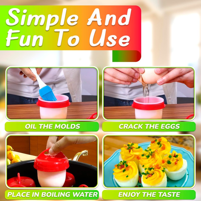 Egg Cooker for Hard Boiled Eggs (Set of 6) –