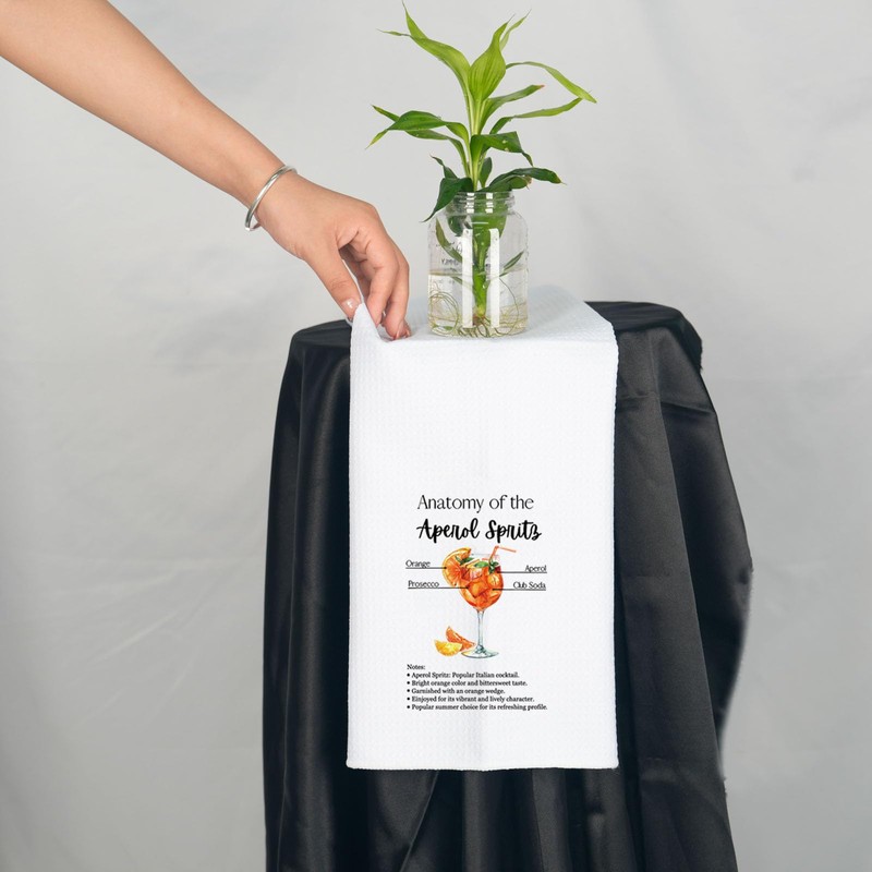Signature Drink Gift Aperol Spritz Recipe Kitchen Towel Aperol Spritz