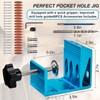Pocket Hole Jig Kit with 3 Drill Hole Guide Pocket
