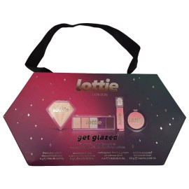 Lottie London Get Glazed Gift Set Highlighter Lip Oil Eyeshadow Blush