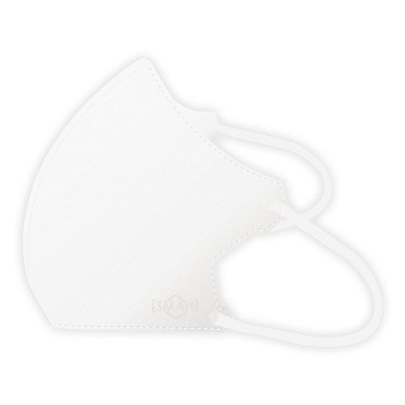 Advanced SMArt SLT-06 3D Non-Woven Mask, Light White, Regular Size,