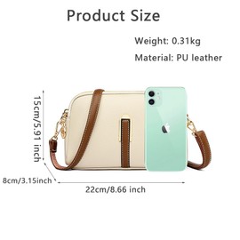 ZOVYRON Kleine Umhängetasche für Frauen, Umhängetasche aus PU-Leder mit glattem Reißverschluss, Diebstahlschutztasche für Shopping und Reisen im täglichen Gebrauch, Aprikose