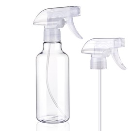 Hethyo Hethyo Spray Bottles Plastic Spray Bottle for Hair Mist/Stream Heavy Duty Empty Spray Bottles for Cleaning Solutions, Plants, Cooking (12oz-Clear+nozzle)