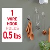 Command Small Clear Wire Toggle Hooks, 10 Hooks and 12