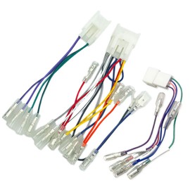 《AS-1》◆ Audio Harness + 5 Pole Conversion Connector Set (For Vehicle Speed Removal) Navigation Audio Mounting Wiring Kit (Toyota Daihatsu etc.) 10P 6P ◆ Vehicle Speed Reverse Parking Misconnection Prevention Tag Included