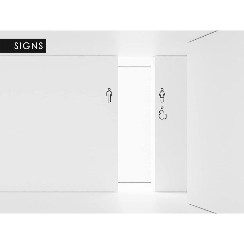 3DP Signs - Relief Symbols for Bathroom Men Women Disabled