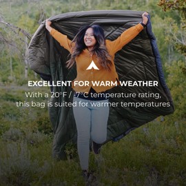 Teton Celsius XXL OVERSIZE Sleeping Bag, 20F Degrees, Ivy, Comfortable Camping, Extra Wide Sleeping Bags for Adults, Men, Women, Lifetime Warranty