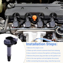 Kywvibc UF553 Set of 6 Ignition Coil Pack and Iridium Spark Plugs Compatible with 3.5 V6 Ford Fusion Taurus Flex, Lincoln MKX MKZ, Mercury Sable