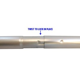 Unbranded 10ft Flag Pole Outdoor Aluminum In Ground Flag Pole 10' Silver Flag Pole