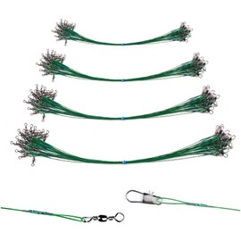 80 Pieces Steel Leaders Stainless Steel Leaders Fishing Stainless Steel Leaders for Fishing, Fishing All Types of Fishing, Ocean, Lakes, Beginners and Veterans, 15/20/25/30 cm