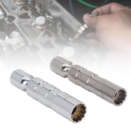 BONKZEBU Spark Plug Socket, Rotating Socket 14mm Spark Plug Socket Magnetic, Easy to Store Magnetic Spark Plug Socket Set, for Car Repair, CR V Material, Easy Storage