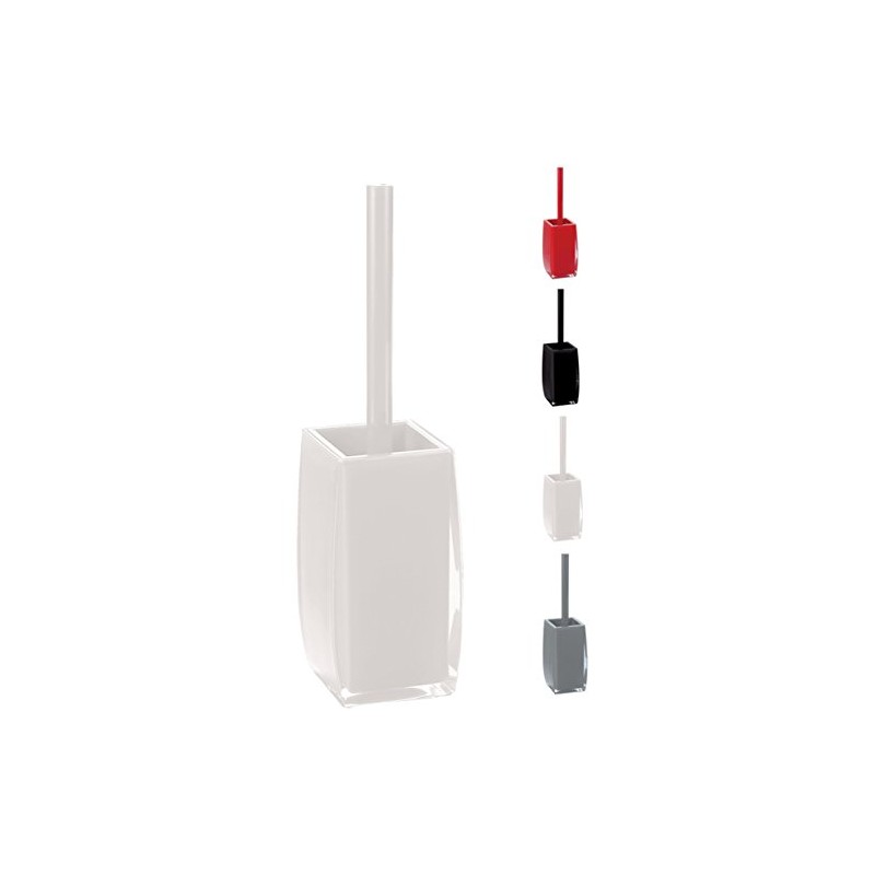 MSV Anzio Toilet Brush with Hygienic Container White