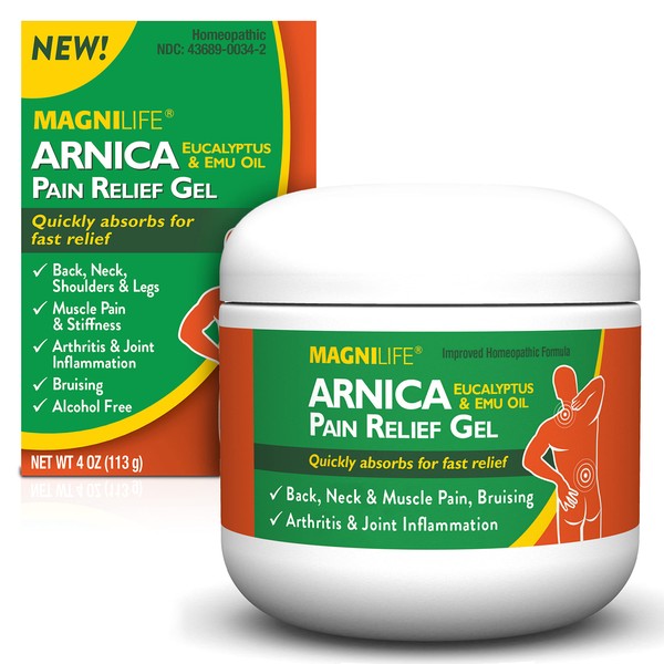 MagniLife Arnica Pain Relief Gel, Fast Acting Neck and Back