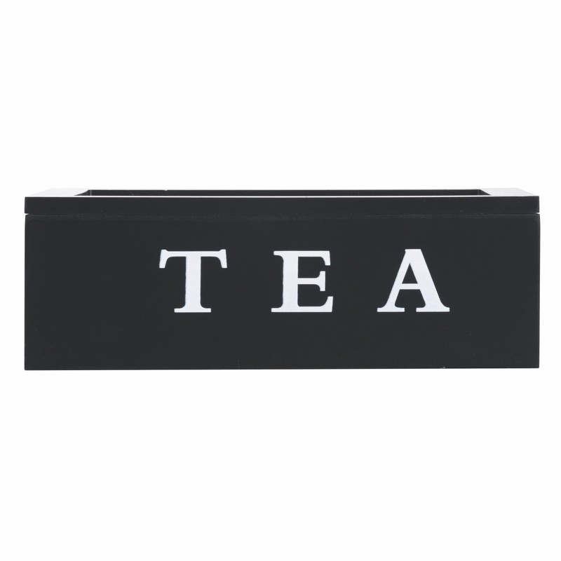 Sibilla Tea Box with 6 Compartments, Black