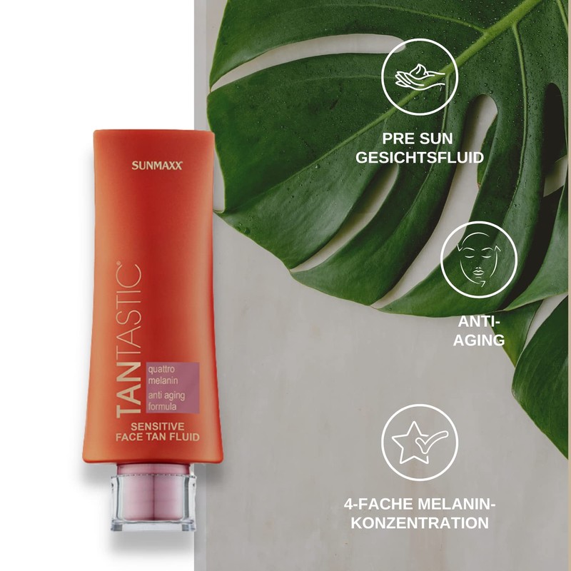 Tantastic Sensitive Face Tan Fluid, Tanning Accelerator, Pre Sun Facial