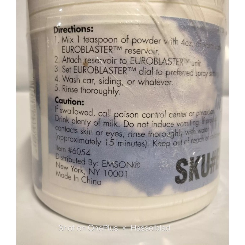 Emson Euro Blaster Powdered Car Wash Concentrate