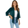 Famrrifuu Women's Bolero Chiffon Shoulder Jacket 3/4 Sleeve Elegant Short