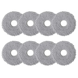 8 Pack Mop Pads Fit for Roborock QV 35A/Saros 10R/Q Revo/Qrevo S/Qrevo Pro/Qrevo Plus/Qrevo Master/Qrevo Slim/Qrevo Curv/Qrevo Edge Robot Vacuum Cleaner, Washable Mop Pad Replacement Accessories