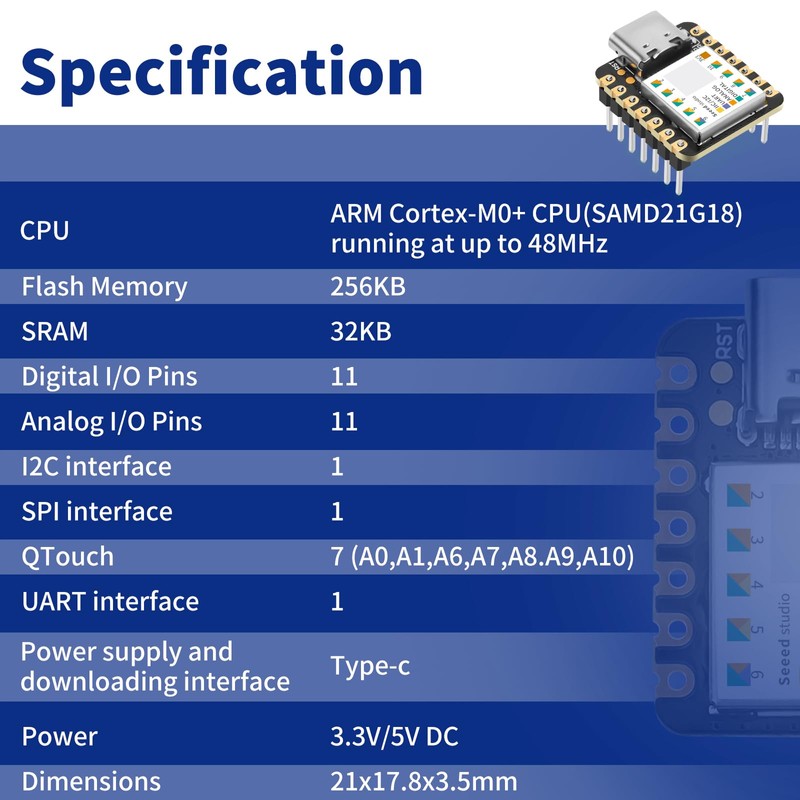 3 Pack XIAO SAMD21 Mini Development Board - The Smallest