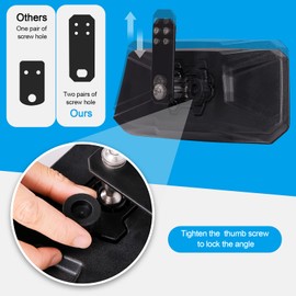 UTV Ranger Rear View Mirror And Side Mirrors Set Compatible With 2015-2024 Polaris Ranger 500 570 900 1000 XP Crew Accessories w/Pro-Fit Profiled Tube UTV Accessories(Includes 1 PCS Seat Belt Bypass)