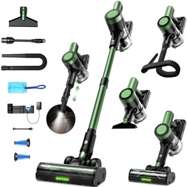 OUYFHK Cordless Vacuum Cleaner, 500W 55KPa 10-in-1 Self-Standing Stick Vacuum with Smart LED Display, Vacuum Cleaners for Home, Pet Hair, Carpet, Hard Floors and Car