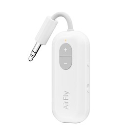 Twelve South AirFly SE | Adaptador de transmisor de audio inalámbrico Bluetooth para AirPods/auriculares, batería de más de 20 horas, funciona con con