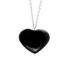 TGH Natural Heart Crystals Pendant Necklace, Heart Pendant Necklace for