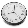 Topkey 9” Silent Round Wall Clock Arabic Numerals Easy Read