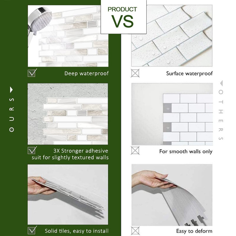STICKGOO Thicker Design Peel and Stick, Self Adhesive Stick On