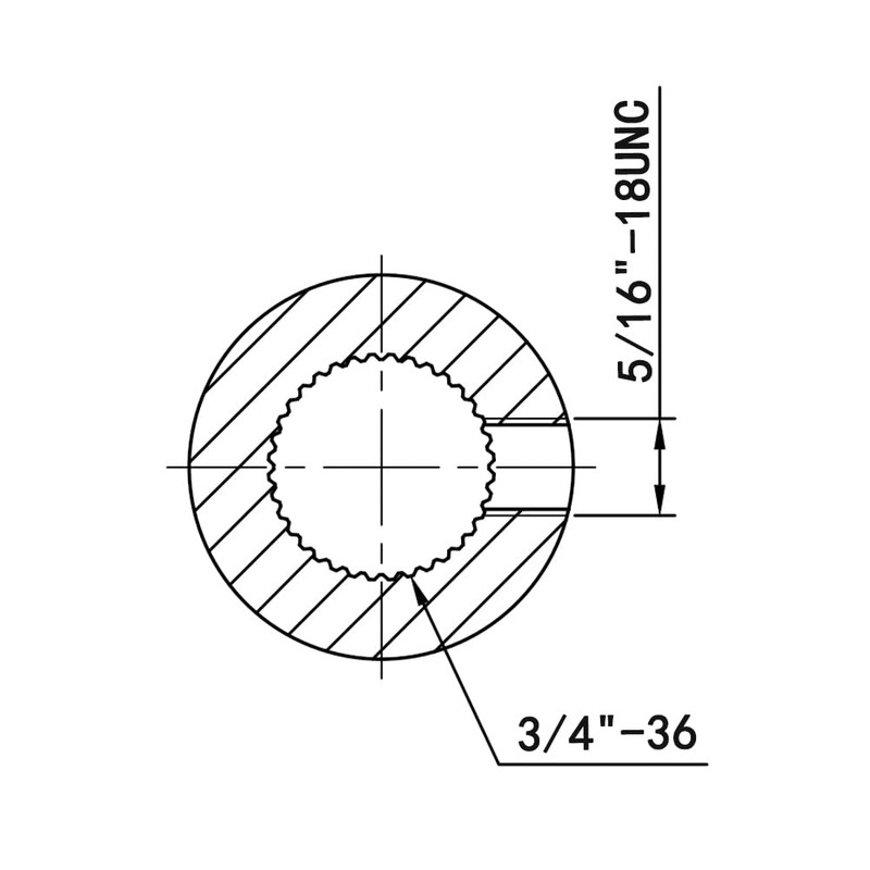 IMOOA 1" DD x 3/4"-36 Spline Universal Steering U Joint
