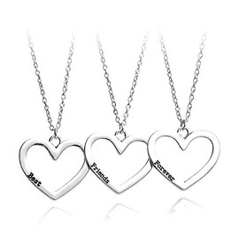 Best Friend Necklaces Friendship Necklace for 3 Best Friends Birthday Christmas Gifts for BFF Matching Heart Necklaces for Bestie Best Friends Forever Necklace Gift