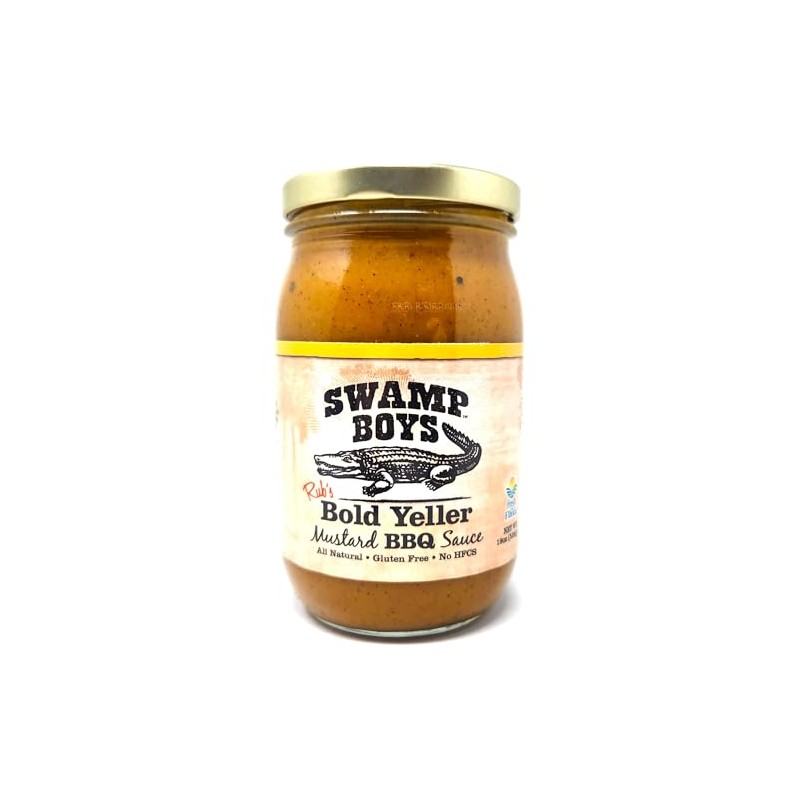 Swamp Boys Bold Yeller Mustard BBQ Sauce 19oz