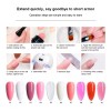 RafnaLina 12 Unidades De Gel De Polietileno Para Extensiones De
