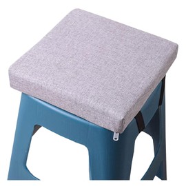 Stool Cushion Square with Ties 10/11/12/14in,Non-Slip Bar Stool Cushion Square Seat Cushion with Machine Washable Cover Chair Seat Cushion Textured Barstool Pad(#4,10x10x2in)