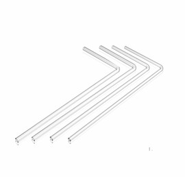 Bykski DIY Acrylic Transparent OD 12MM/14MM/16MM 500mm Lengths PETG Acrylic Water Cooling Hard Tubing ，4-Pack (14MM OD 500x200mm)