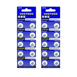 UOGTNON 393 SR754W(SR754SW) 1.55V Silver Oxide Watch Battery (20 Pack)