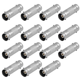 SopwMap Pack of 15 BNC Female to BNC Female Adapter, Couplings for CCTV Security Cameras, Corrosion Resistant, Nickel Plated Metal with Brass Contacts, Reliable Signal Transmission