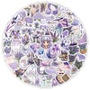 100PCS Lavender Sticker, Small Sized Cute Purple Floral Stickers Packs